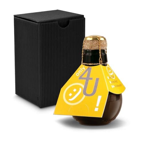 Kleinste Sektflasche der Welt! Only 4 u - Inklusive Geschenkkarton, 125 ml