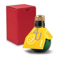 Kleinste Sektflasche der Welt Only 4 u  Inklusive Geschenkkarton 125 ml