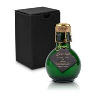 Kleinste Sektflasche der Welt schwarzer Anhänger  Inklusive Geschenkkarton 125 ml