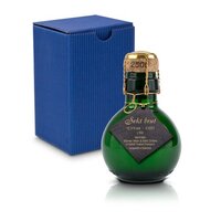 Kleinste Sektflasche der Welt schwarzer Anhänger  Inklusive Geschenkkarton 125 ml