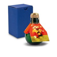 Kleinste Sektflasche der Welt Blumengesteck  Inklusive Geschenkkarton 125 ml