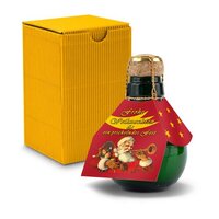 Kleinste Sektflasche der Welt Weihnachtsgruß  Inklusive Geschenkkarton 125 ml