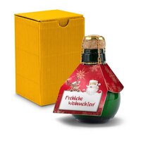 Kleinste Sektflasche der Welt Fröhliche Weihnachten  Inklusive Geschenkkarton 125 ml