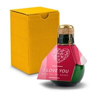 Kleinste Sektflasche der Welt I love u  Inklusive Geschenkkarton 125 ml