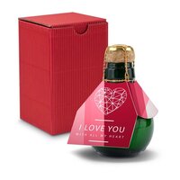 Kleinste Sektflasche der Welt I love u  Inklusive Geschenkkarton 125 ml
