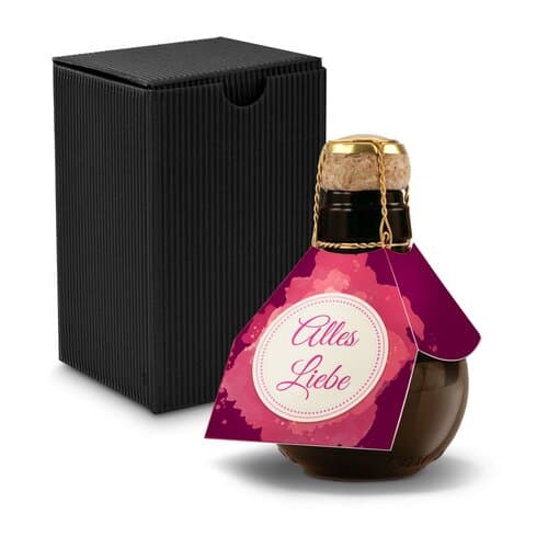 Kleinste Sektflasche der Welt! Alles Liebe - Inklusive Geschenkkarton, 125 ml