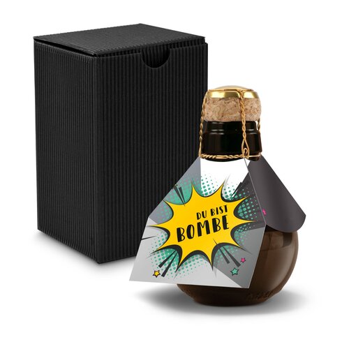 Kleinste Sektflasche der Welt! Du bist Bombe - Inklusive Geschenkkarton, 125 ml