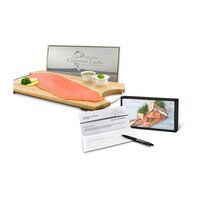 Geschenkartikel  Präsentartikel LachsGutschein in Holzbox Feinschmecker