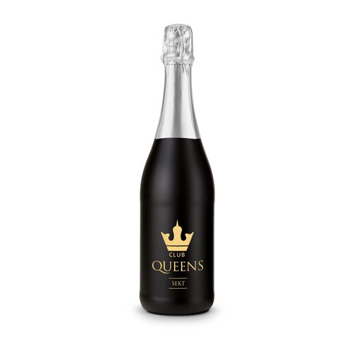 Sekt Cuvée - Flasche schwarz, 0,75 l