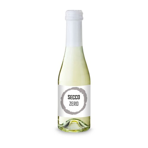Secco ZERO - Schäumendes Getränk aus alkoholfreiem Wein - Flasche klar, 0,2 l