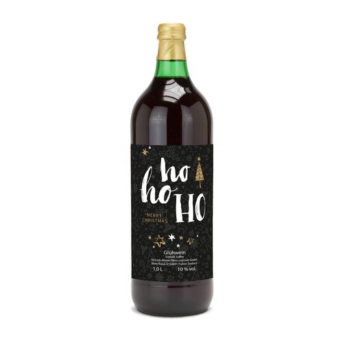 Glühwein - Flasche grün, mit Schraubverschluss, 1 l