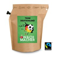 Geschenkartikel  Präsentartikel FußballEM Team Deutschland Wachmacher wiederverwendbarer Brühbeutel mit Fairtrade Kaffee