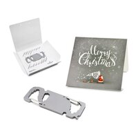 Geschenkartikel: ROMINOX® Key Tool / Multifunktionswerkzeug im Motiv-Mäppchen Merry Christmas