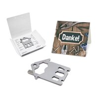 Geschenkartikel: ROMINOX® Key Tool / Multifunktionswerkzeug im Motiv-Mäppchen Danke