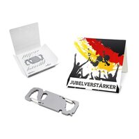 Geschenkartikel: ROMINOX® Key Tool / Multifunktionswerkzeug im Motiv-Mäppchen Deutschland Fan Jubelverstärker
