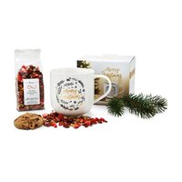 Geschenkset  Präsenteset Weihnachtliche Teetasse