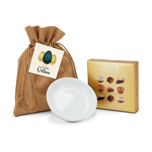 Geschenkset / Präsenteset: Oster Kostbarkeiten - 9 Mini Pralinés Gold