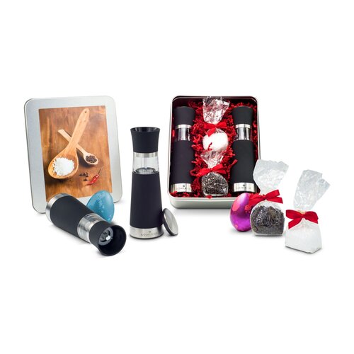 Geschenkset / Präsenteset: Oster Salz- & Pfeffermühlen Set - in Silberdose