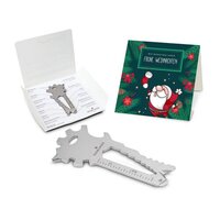 Geschenkartikel: ROMINOX® Key Tool / Multifunktionswerkzeug im Motiv-Mäppchen Frohe Weihnachten