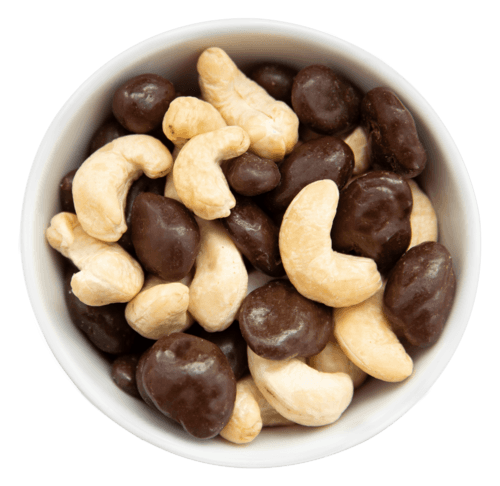 Cranberries in Zartbitterschokolade & Cashewkerne in der Faltschachtel