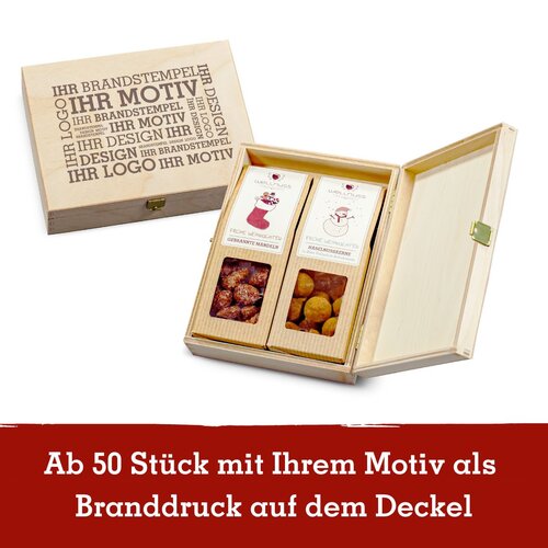 2 Weihnachts-Snacks in der Birkenholzbox