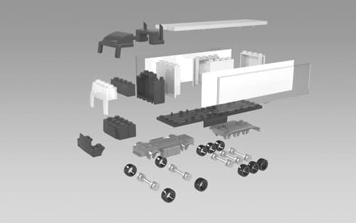 Bausatz in Geschenkverpackung "Sattelschlepper" ohne Parkplatz