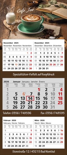 Papierwandkalender Combi 5