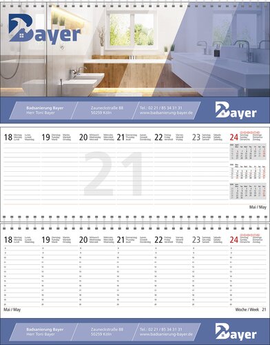 Tischquerkalender Business-Exclusiv 2