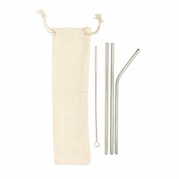 3teiliges TrinkhalmSet aus Stainless Steel