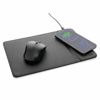 Swiss Peak RCS recyceltes 10W WirelessCharging PU Mauspad