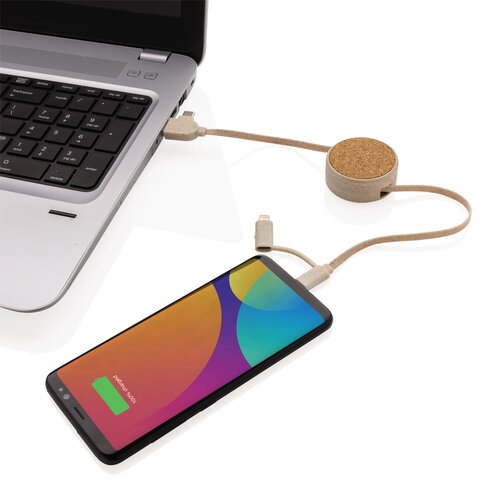 Kork und Weizen 6-in-1 Ladekabel