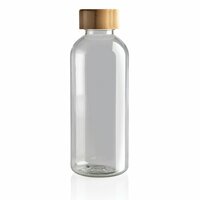 RCS rPET Flasche mit BambusDeckel