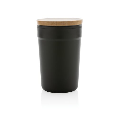 GRS rPP-Becher mit Bambusdeckel