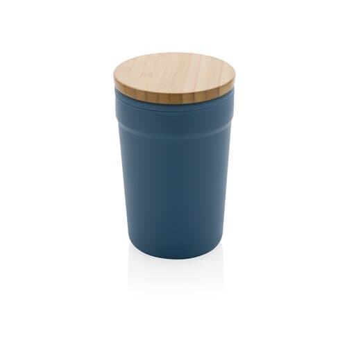 GRS rPP-Becher mit Bambusdeckel