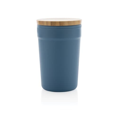 GRS rPP-Becher mit Bambusdeckel