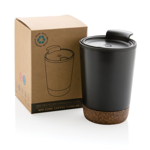 GRS rPP Edelstahl-Kaffeebecher mit Kork