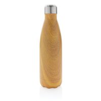 Vakuumisolierte Stainless Steel Flasche mit Holzoptik