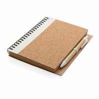 Kork SpiralNotizbuch mit Stift