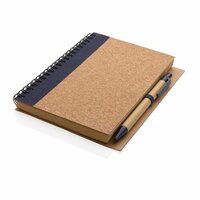 Kork SpiralNotizbuch mit Stift