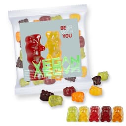 Bio Gummibärchen ohne Gelatine (vegan), ca. 30g, Express Maxi-Tüte mit Etikett – Bild 1