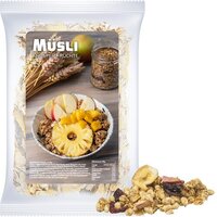 Müsli Knusper Früchte ca 60g Express MaxiTüte mit Etikett