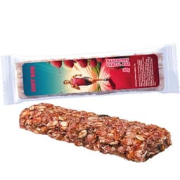 Bio Müsliriegel Multikorn-Himbeere (vegan), 30g, Express Flowpack mit Etikett – Bild 1
