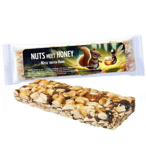 Bio NussMix Riegel Midi, 25g, Express Flowpack mit Etikett