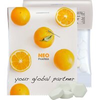 Bio Traubenzucker Orange Drops ca 15g Express MidiTüte mit Werbereiter