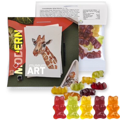 Bio Gummibärchen ohne Gelatine, ca. 30g, Express Maxi-Tüte mit Werbereiter