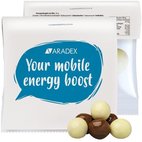 Bio Knusperkugeln-Mix, ca. 20g, Express Maxi-Tüte mit Werbereiter