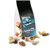 Bio NusskernMix ca 40g Express Blockbodenbeutel mit Werbereiter