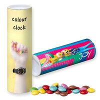 Bunte Schokolinsen ca 35g Papprolle