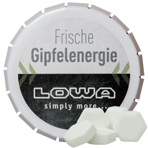 Bio Traubenzucker Orange Drops, ca. 20g, Klick-Klack Dose weiß