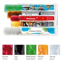 Wassereis im 5er Sortenmix Kirsche Waldmeister Cola Zitrone Pfirsich 40 ml Express Schlauchtüte mit Etikett
